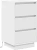 vidaXL Comodino con luci LED bianco 38x34x65 cm Anteprima dell’immagine prodotto 3