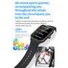 A smartwatch is shown with text describing its sports features, and a smaller inset image shows a person using gym equipment. Náhled obrázku produktu
