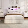 Čalúnená posteľ Moonbite 140 x 200 cm so zásuvkami, LED Náhľad obrázku produktu 8
