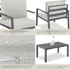 Ensemble de salon Göteborg avec table - gris clair Voir les images du produit 5