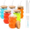 Shendong Set von 6 Gläser mit Deckel und Strohhalmen, Produktbild-Vorschau 1