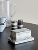 Paula Butterdose, Grau, Steingut Produktbild-Vorschau 6