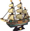 A 3D puzzle model of a historical sailing ship, the San Felipe, displayed on a stand. Náhled obrázku produktu