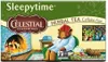 A box of Celestial Seasonings Sleepytime Herbal Tea, featuring an illustration of a bear in pajamas by a fireplace. Anteprima dell’immagine prodotto