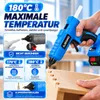 Accu Lijmpistool 21V 200W, 2×2000mAh Accu's, Max. 180°C, Productafbeelding-voorbeeld 4