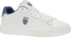 A white K-Swiss sneaker with blue accents is shown against a white background. Produktbild-Vorschau