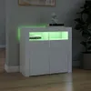vidaXL Kredens z oświetleniem LED biały wysoki połysk Podgląd zdjęcia produktu 3