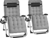 Chaise longue pliable CLOUD réglable en continu - gris Voir les images du produit 1