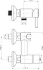 Technical drawing with dimensions of a bathroom fixture. Produktbild-Vorschau
