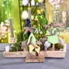 Osterdeko Holz: Hasenmutter mit Kind, Grün/Gelb, Produktbild-Vorschau 2