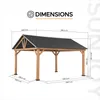 Sunjoy Zedernholz Gazebo / Pavillon 3x4 TÖDI - 336cm x Produktbild-Vorschau 4
