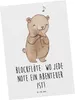 Mr. & Mrs. Panda Postkarte Abenteuer Blockflöte - Weiß - Produktbild-Vorschau 1