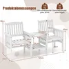 COSTWAY Gartenbank mit Tisch, 2-Sitzer Bank Sitzbank Produktbild-Vorschau 3