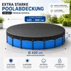 Poolabdeckung rund – Extra starke 200 g/m² Poolplane Produktbild-Vorschau 2