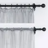 WOLTU 2er-Set Gardinen Vorhang transparent mit Kräuselband Produktbild-Vorschau 6