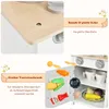 COSTWAY Kinderküche Holz, Kinder Spielküche mit Zubehör, Produktbild-Vorschau 5