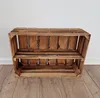 Holzkiste mit langem Zwischenbrett 60x40x20 cm geflammt – Produktbild-Vorschau 6