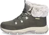A side view of a single olive green Skechers waterproof boot with faux fur trim. Anteprima dell’immagine prodotto