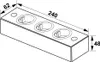 Thebo Ecksteckdose 174826 Edelstahl ST 3002 3fach 240 x 63 Produktbild-Vorschau 13