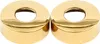 Two gold-colored circular objects with a hole in the center, presented side-by-side against a white background. Podgląd zdjęcia produktu