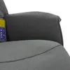 vidaXL Fotel do masażu z podnóżkiem ciemnoszary materiał Podgląd zdjęcia produktu 8