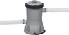 A gray swimming pool filter pump with two white hoses attached, shown against a white background. Náhľad obrázku produktu