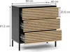 Kommode Vicco Eliza Goldkraft Eiche/Anthrazit 80 x 81.2 cm Produktbild-Vorschau 2