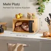 Praknu Brotkasten klein aus  Holz mit Schiebetür - Produktbild-Vorschau 2