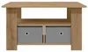 vidaXL Mesa de centro de estilo artesanal, roble, 77 x 55 x Vista previa de la imagen del producto 5