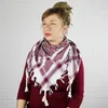 Kefiah - weiß - rot-bordeaux - Shemagh - Arafat-Schal Produktbild-Vorschau 7