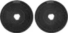 Two black circular carbon filters are shown against a white background. Voir les images du produit