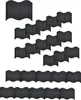 Multiple black garden edging pieces arranged in a wavy pattern. Produktbild-Vorschau
