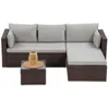 BEAUTYSOFA | SEVILLA Polyrattan Gartenlounge Braun – Produktbild-Vorschau 9