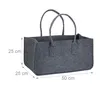 Relaxdays Kaminholztasche aus Filz, tragbarer Produktbild-Vorschau 4