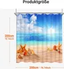 Sprchový záves 200x200cm Sea Blue kúpeľňa 12 krúžkov tlmič Náhľad obrázku produktu 6