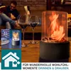 A cozy indoor scene with a couple relaxing and a tabletop fireplace. Produktbild-Vorschau