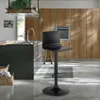 Tabouret de bar de cuisine design avec pied réglable noir Voir les images du produit 7