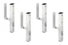 Four galvanized U-shaped post anchors are arranged in a row against a white background. Anteprima dell’immagine prodotto