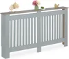 Relaxdays Heizkörperverkleidung Lamellen, HBT 83x152x19 cm, Produktbild-Vorschau 1