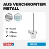 tesa SMOOZ WC-Garnitur, satiniertes Glas und verchromter Produktbild-Vorschau 3