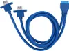 USB3.0 19PIN TO 2AF Front Motherboard Panel Mount Cable Voir les images du produit 2