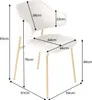 Design Stuhl VOGUE weiß Bouclé goldene Metallbeine Produktbild-Vorschau 7