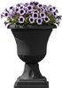 Pot rond Ø 27 H 40 cm graphite élancé sur pied  motif 3D Voir les images du produit 1