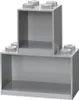LEGO Bausteinregal-Set BRICK SHELF 2-teilig grau Produktbild-Vorschau 1