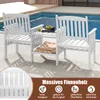 COSTWAY Gartenbank mit Tisch, 2-Sitzer Bank Sitzbank Produktbild-Vorschau 4