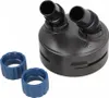 A product shot of a filter adapter and two hose connectors against a white background. Produktbild-Vorschau
