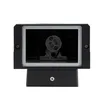 A black outdoor wall light fixture with a clear glass front, showing the internal socket. Náhľad obrázku produktu