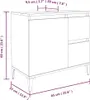A line drawing diagram of a cabinet with dimensions indicated by text and lines. Podgląd zdjęcia produktu