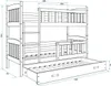 Kinderhochbett mit Zustellbett ohne Matratzen 80x190 BRIGID Produktbild-Vorschau 2