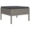 vidaXL 9-tlg. Garten-Lounge-Set mit Auflagen Poly Rattan Produktbild-Vorschau 4